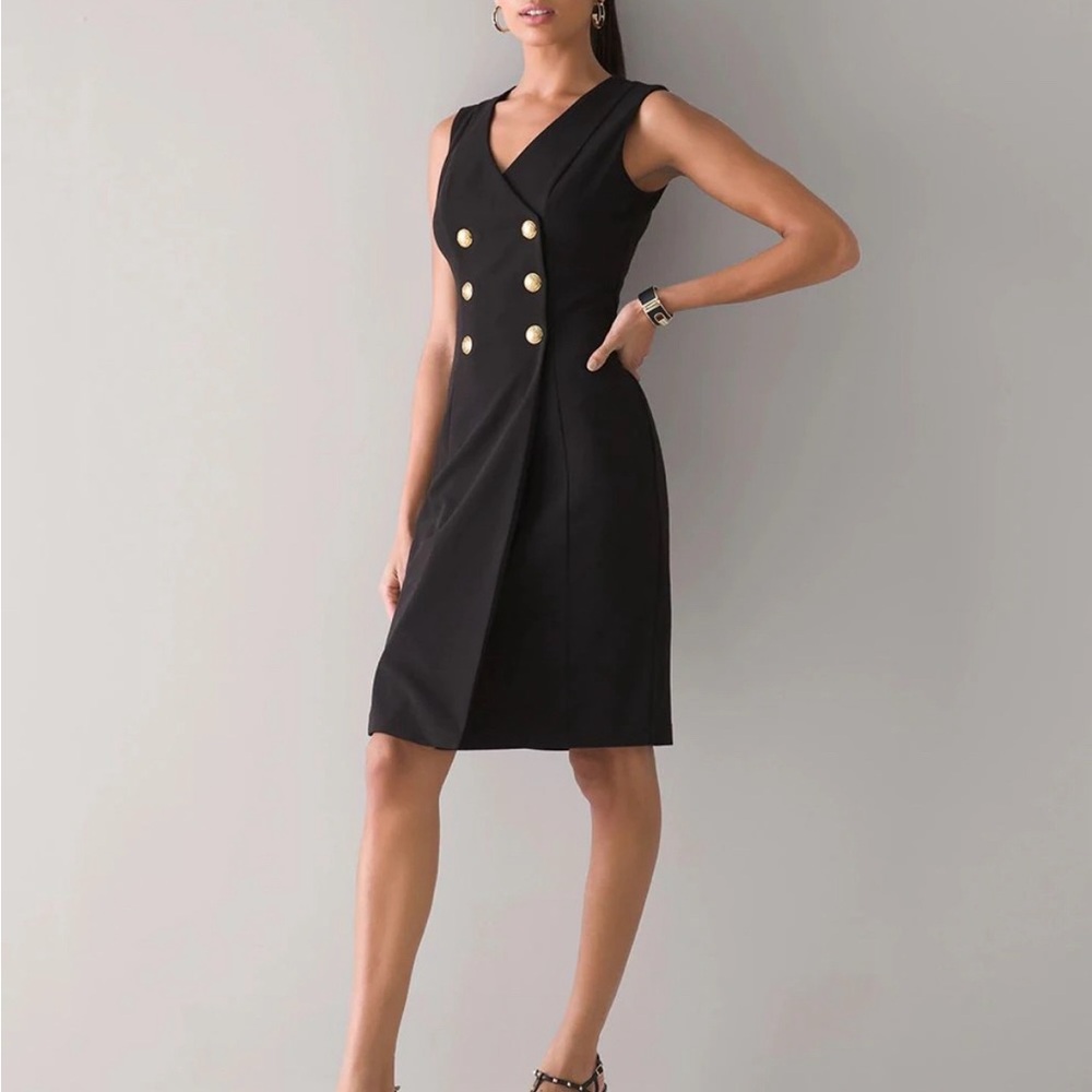White House Black Market Sleeveless Blazer Dress sz 6